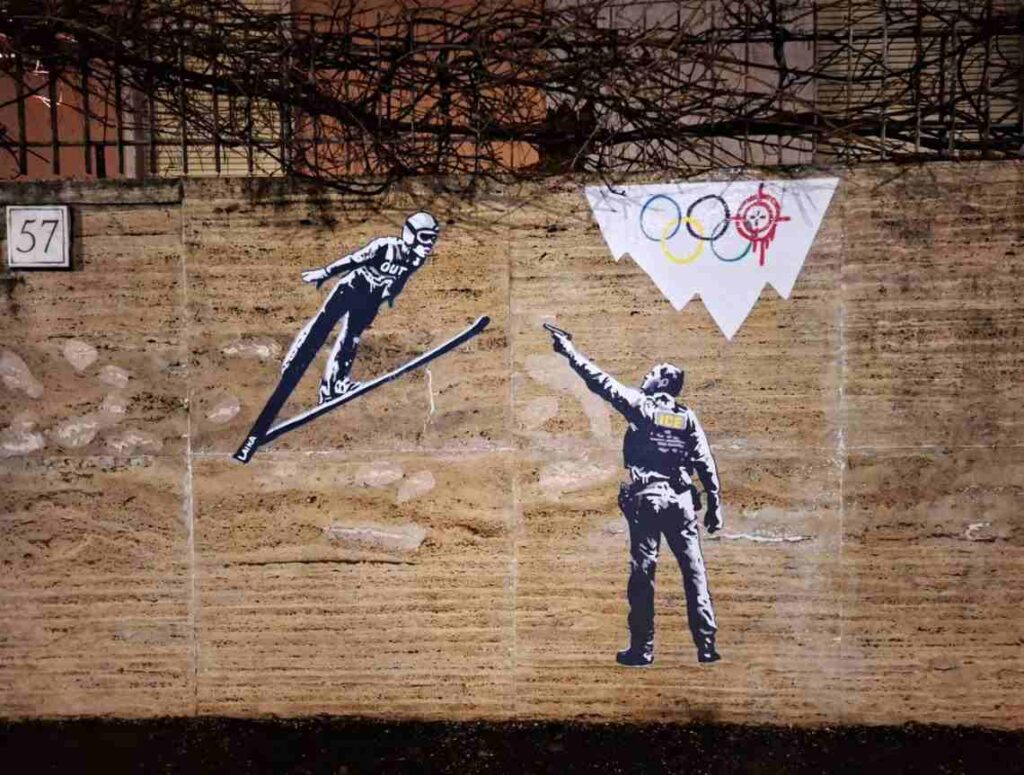 Olimpiadi-ICE: la street artist Laika contro la presenza degli agenti Usa ai giochi olimpici invernali